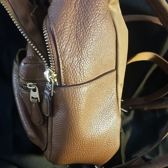 Coach Mini Charlie Brown Leather Backpack with Classic Silhouette